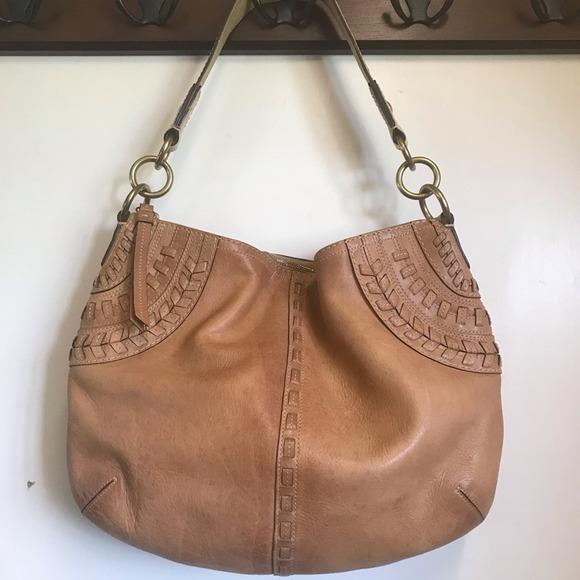 Coach Cowhide Tan Large Hobo Shoulder Purse - Picture 1 of 14